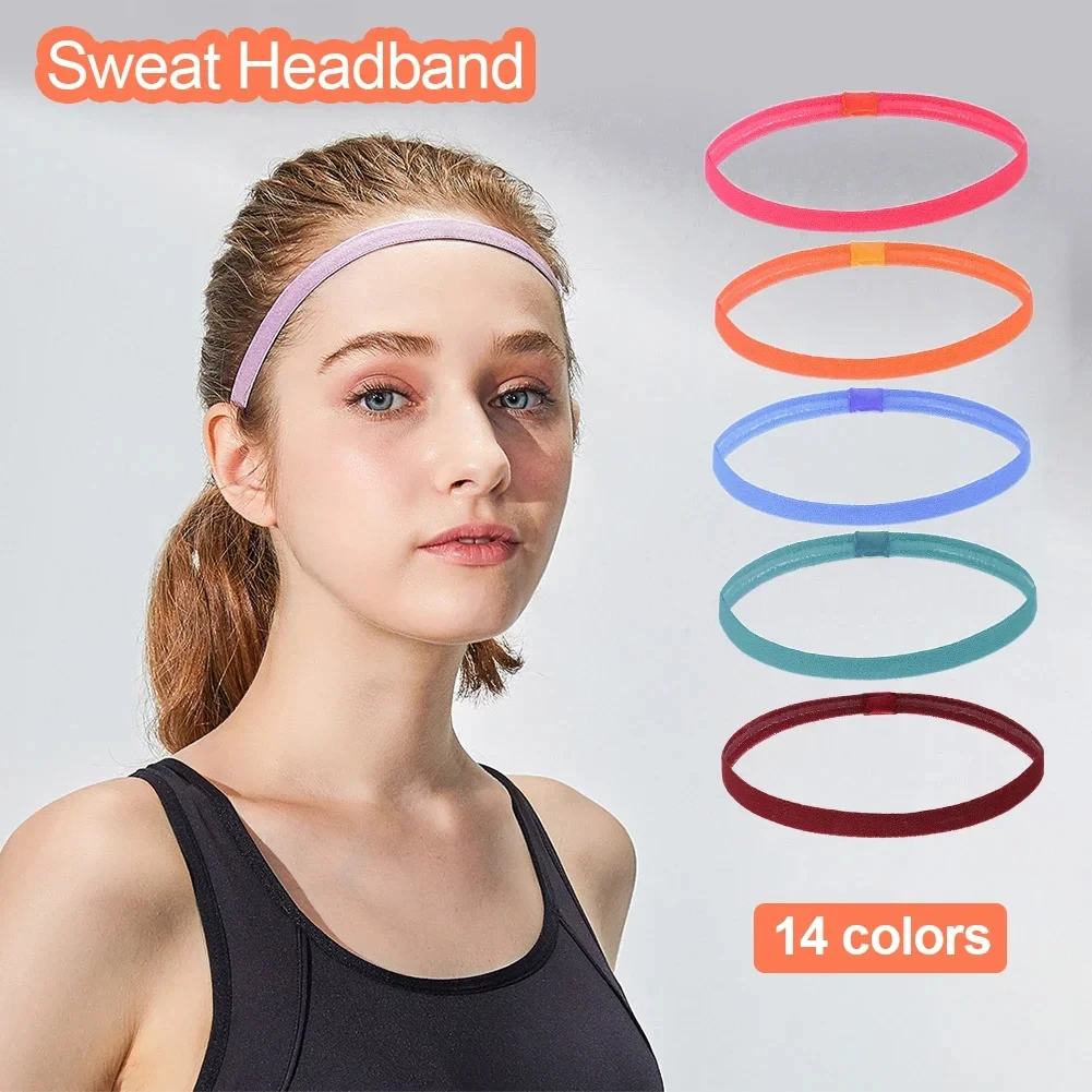 Candy Color Women Men Yoga Hair Bands Sports Headband Girls Sport Anti-slip Sweatband Sports Gym Football Running Sweat Band