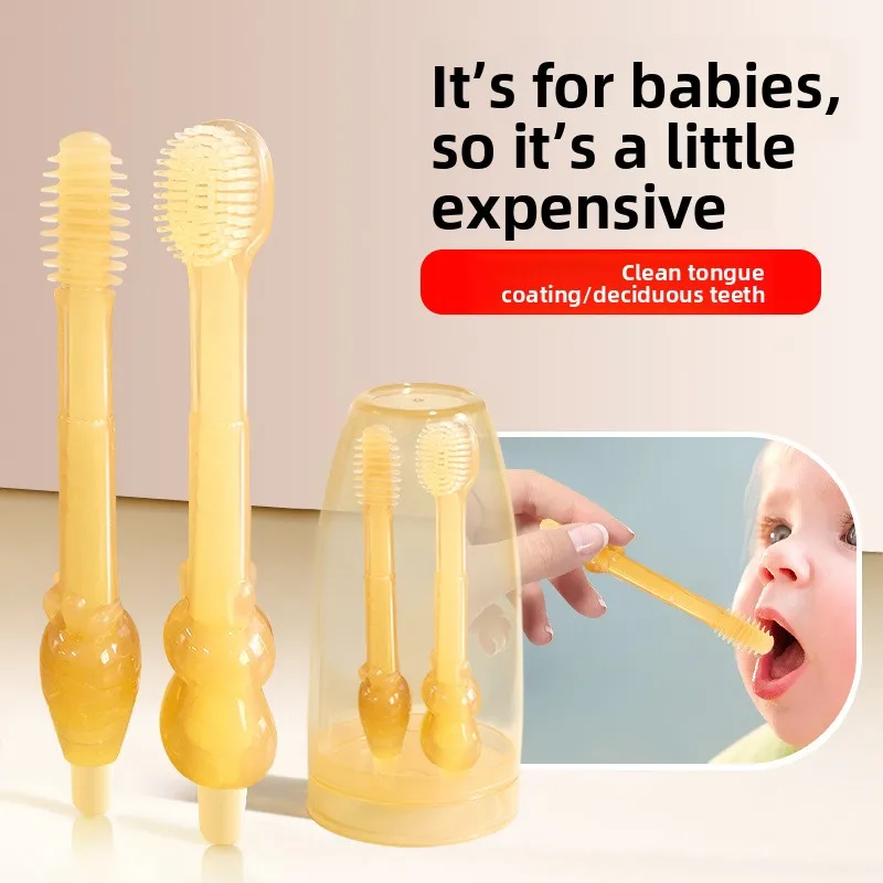 

Baby Toothbrush Set Baby Silicone Soft Toothbrush Children's Oral Cleaning Baby Tooth Brush Tongue Coating Brush