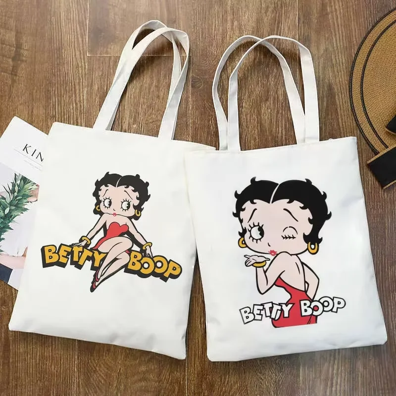 Bolso de hombro de Anime Betty Boop, bonito mochila Y2K para mujer, bolsas de almacenamiento de viaje de alta capacidad con dibujos animados, bolso de mano, bolso de compras Kawaii
