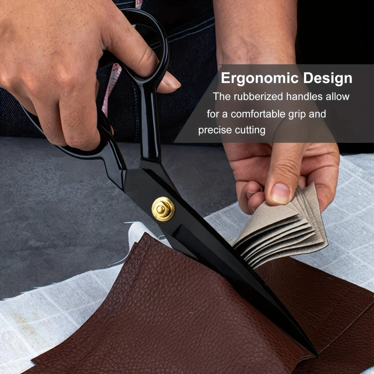 Prajna Tailor Scissors Vintage Professional High Quality Manganese Steel Fabric Leather Cutter Craft Scissors Sewing Accessories - view 3