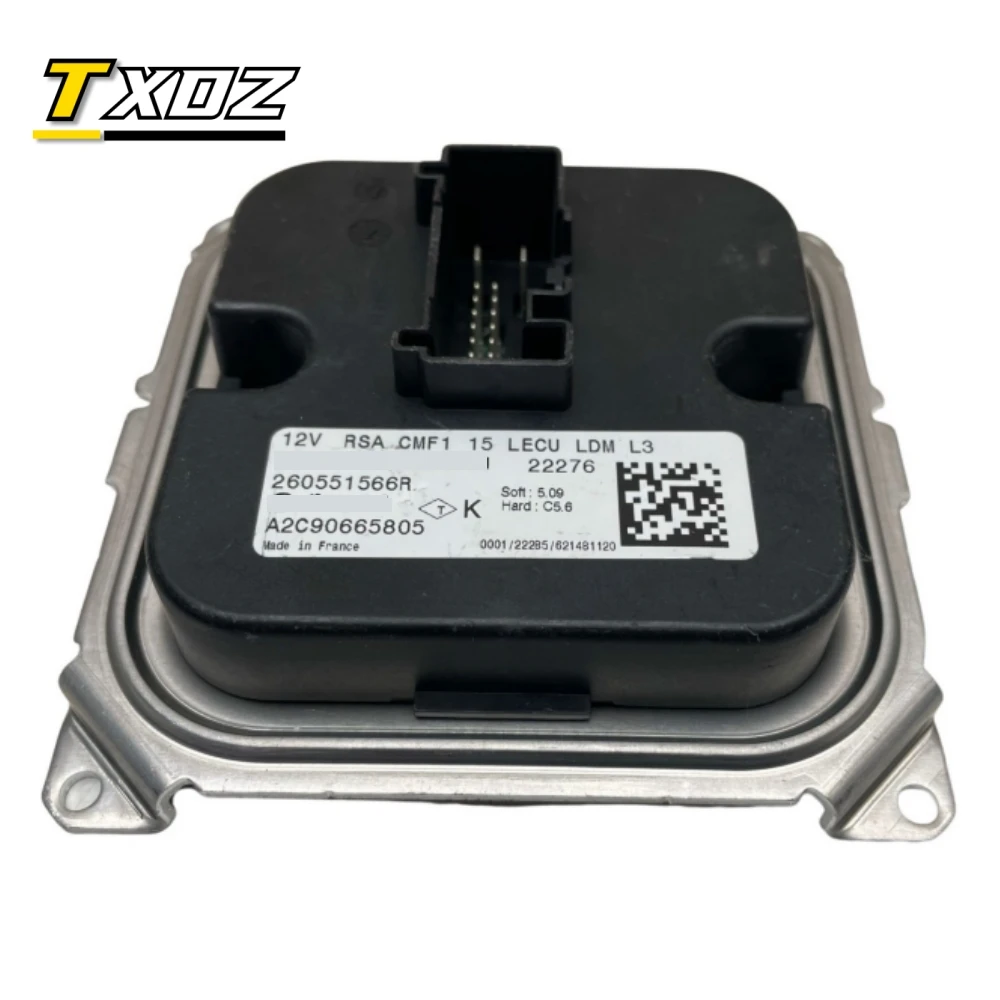 وحدة التحكم في المصباح LED لنيسان رينو ميجان ، أصلي 260551566R ، A2C90665805 ، 12 فولت RAS CMF1 15 ليتشي LDM L3