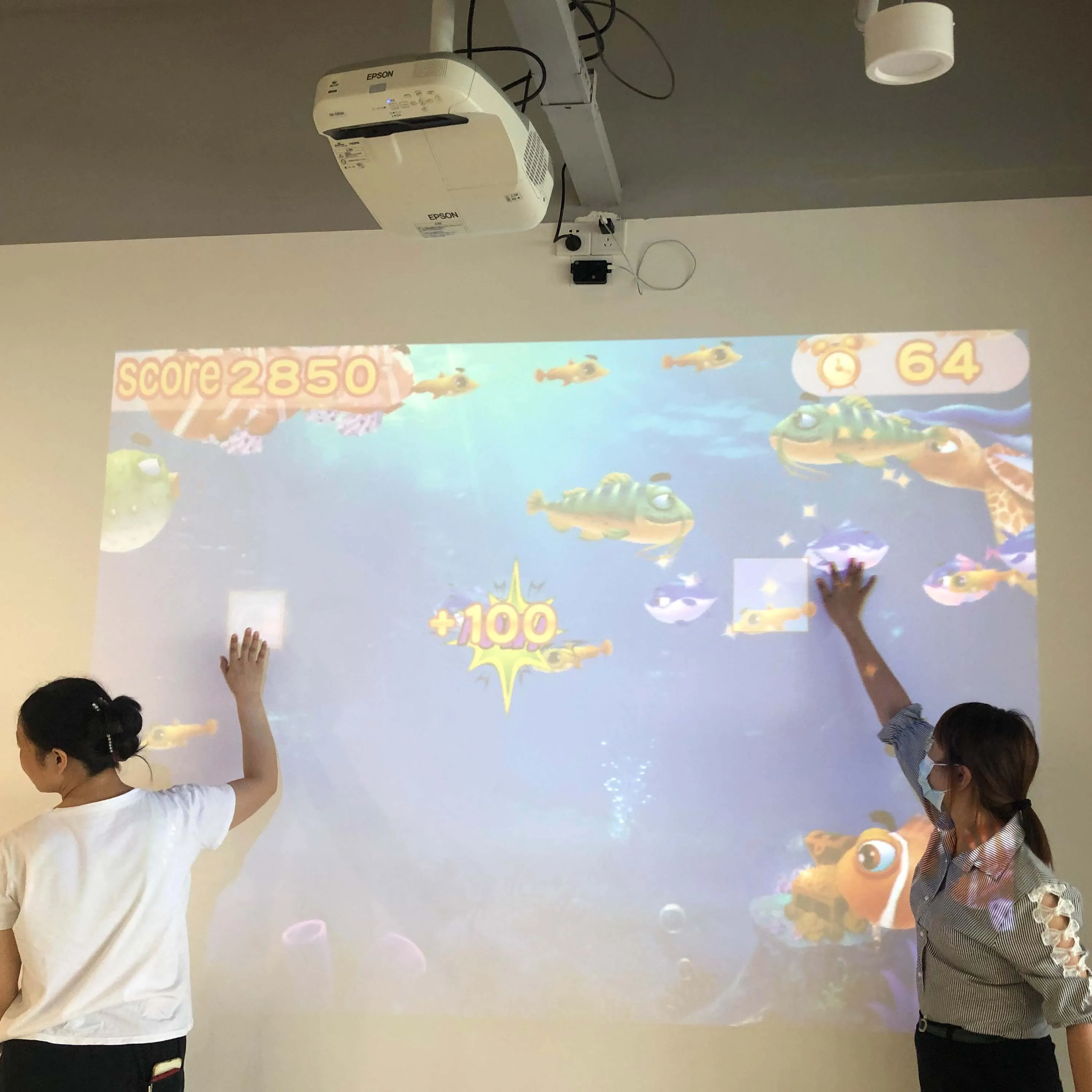 Indoor Interactive Projection Games with Multiple Gameplay Modes Immersive Interactive Floor/wall Games