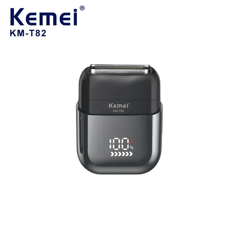 Kemei KM-T82 Mini Portable Electric Shaver, 3D Floating Blade Anti pinch Long endurance Men's Shaver