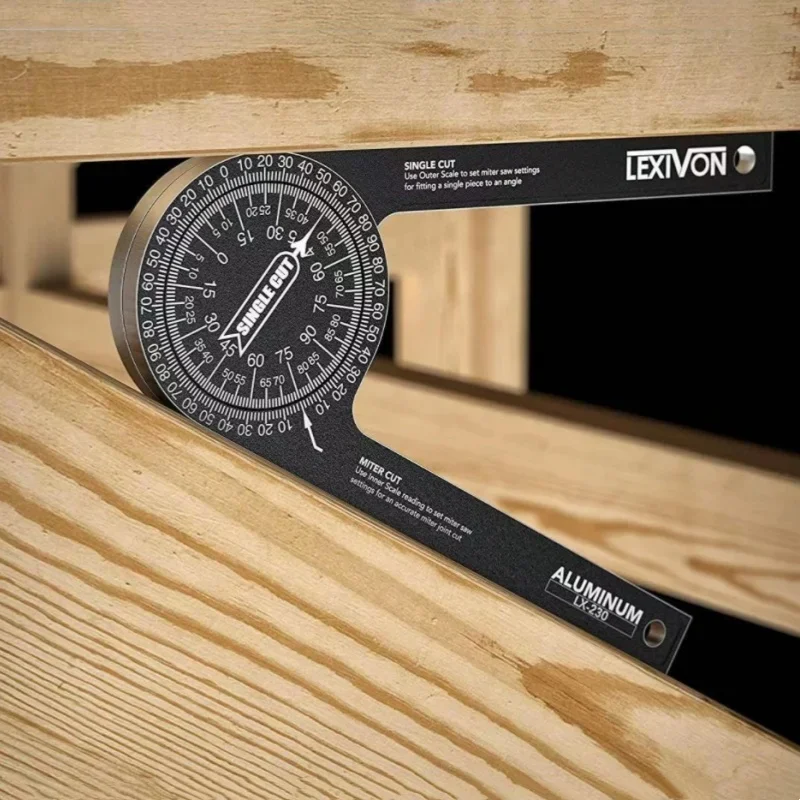For Table Saw Baseboard Cutting Corner Angle Measurement 360° Miter Saw Protractor Angle Finder Tool Woodworking Angle Gauge