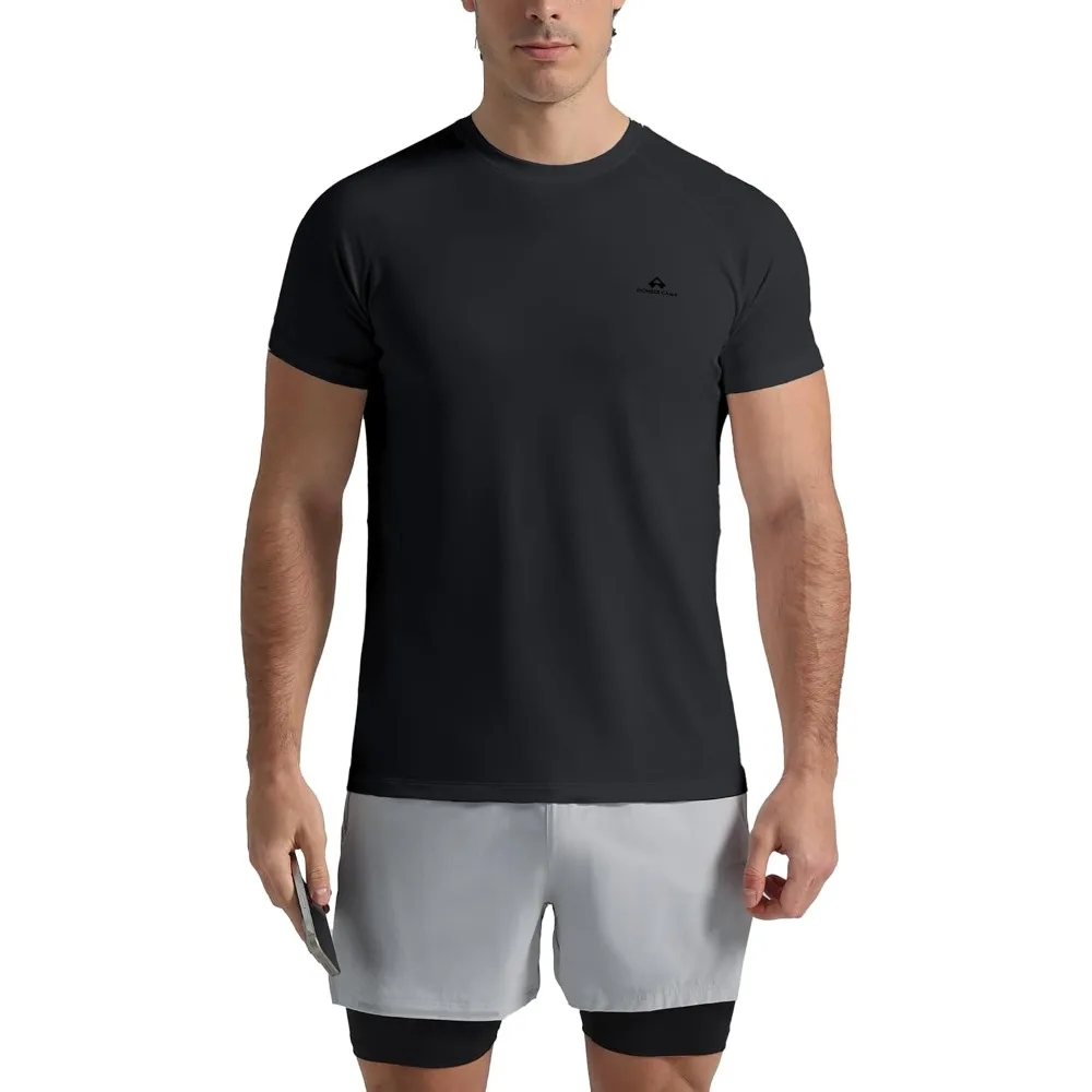 Pioneer Camp Mens Moisture Wicking Running Workout Shirt Performance Athletic T-Shirts UPF 50+ Short Sleeve Active Gym Tops