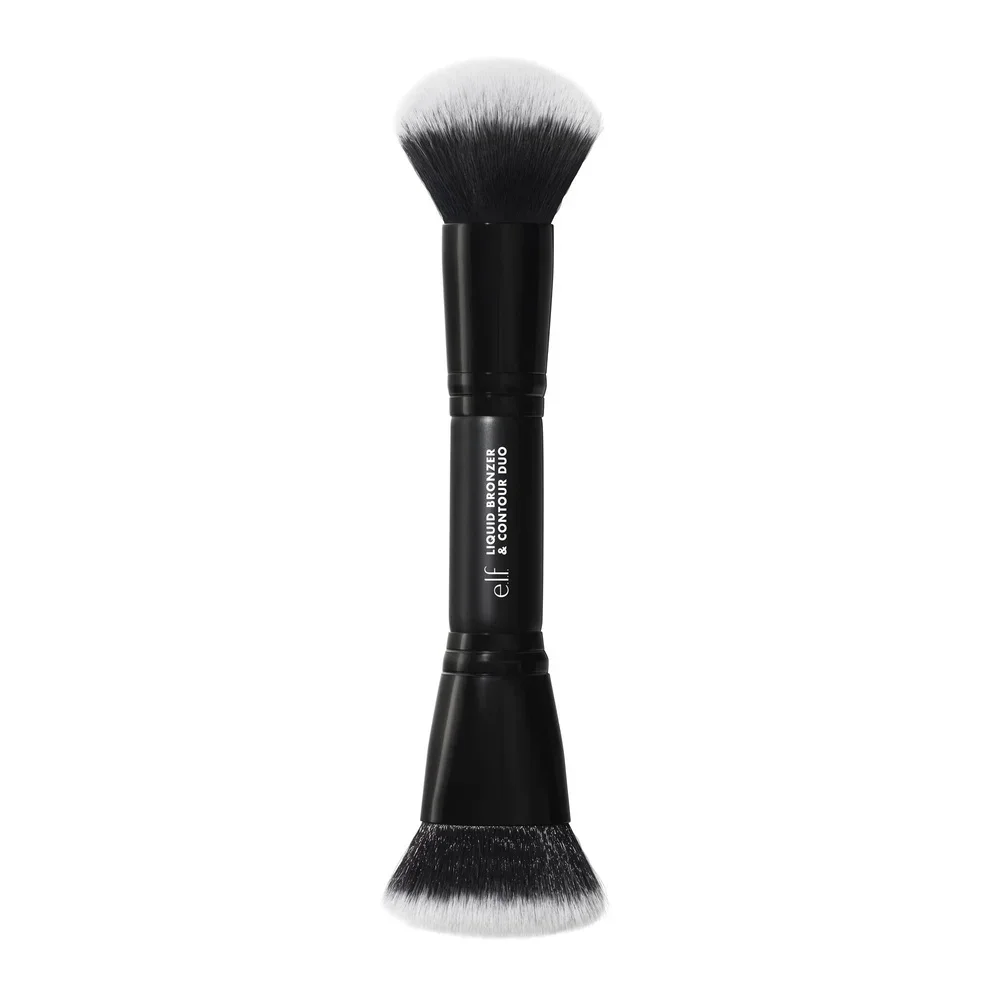 Liquid Bronzer Contour Duo Brush Dual Ended Precision Blending Buffing Synthetic Bristles Vegan Cruelty Free FSC Certified