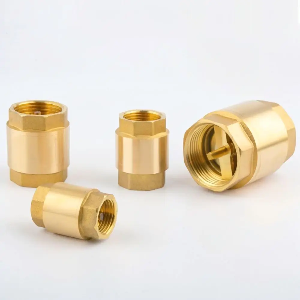 Heavy Duty Brass Vertical Check Valve Industrial Water Supply Non Return Connector Threaded Single Direction Valve