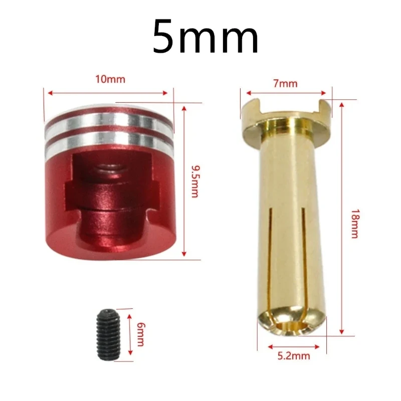 4 pz/set Guscio Duro Senza Saldatura Dissipatore di Calore In Metallo Proiettile Spine e Manopole 4mm/5mm Set per 1/10 Fuoristrada Camion RC Auto parti di aggiornamento