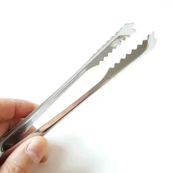 15cm/19cm Stainless Steel Buffets Tongs for Barbecue Party Bar Clip Bread Food Ice Clamp Ice Tong Kitchen Tool