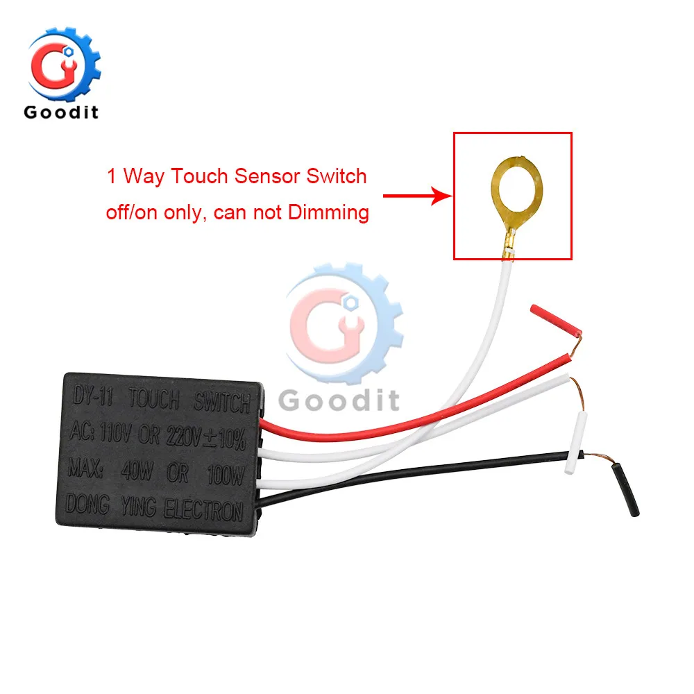 AC 220V 1A Electrical Equipment Table light Parts On/off 1 Way Touch Control Sensor Desk light Parts Touch for Bulb Lamp Switch