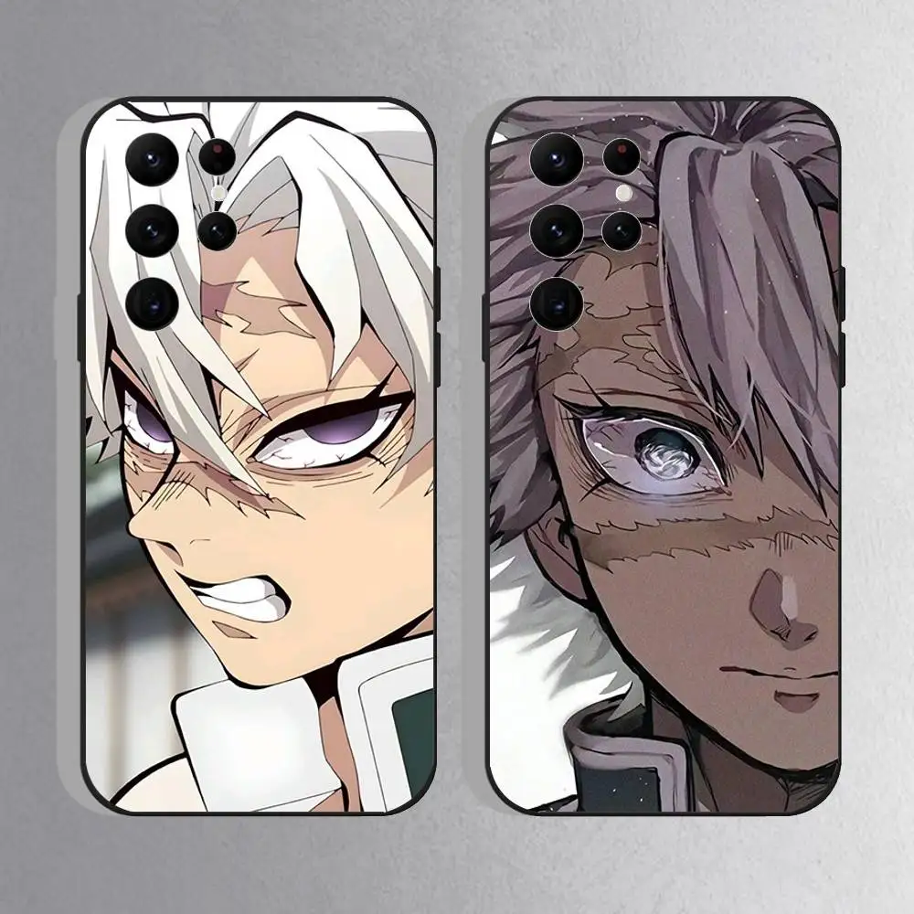 

Shinazugawa Sanemi Phone Case For Samsung S25,S24 Ultra,S20,S30 plus,S22 Plus,S23,Ultra 5G Silicone Black Shell