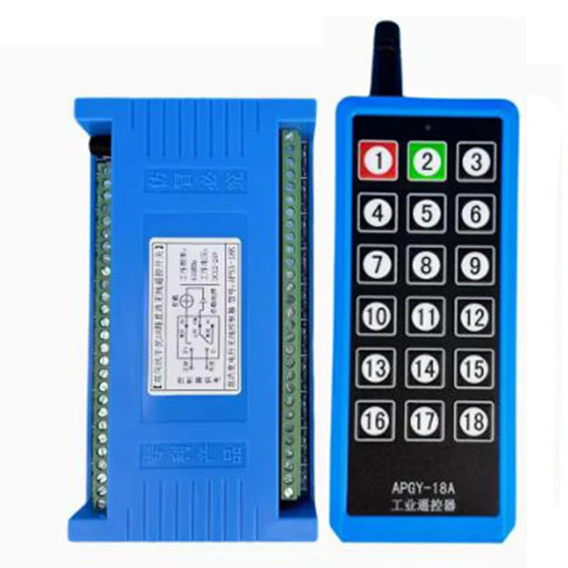 2000m DC12V 24V 18CH 433MHz Relay RF Bidirectional Wireless Remote Control Switch For Motor,Electric door,window, gate, Elevator