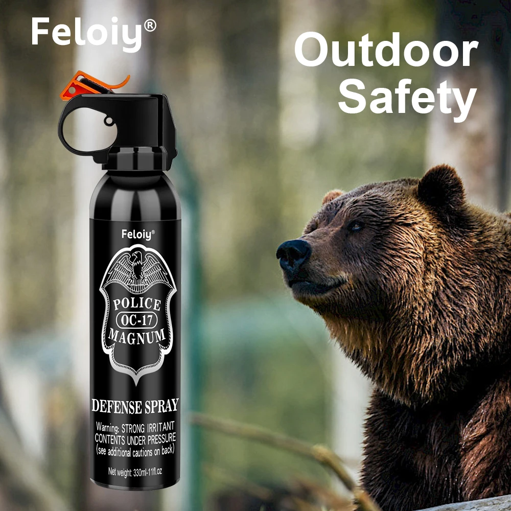 Bear Spray 330 Ml - Pepper Spray Self Defense, Strong Spray, Suitable for Camping, Hiking, Easy To Carry