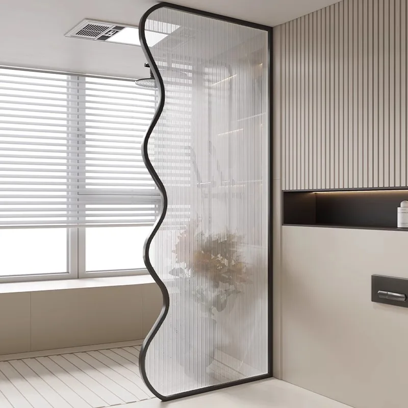 Lichte luxe water gegolfd golfscherm badkamer douche scheidingswand