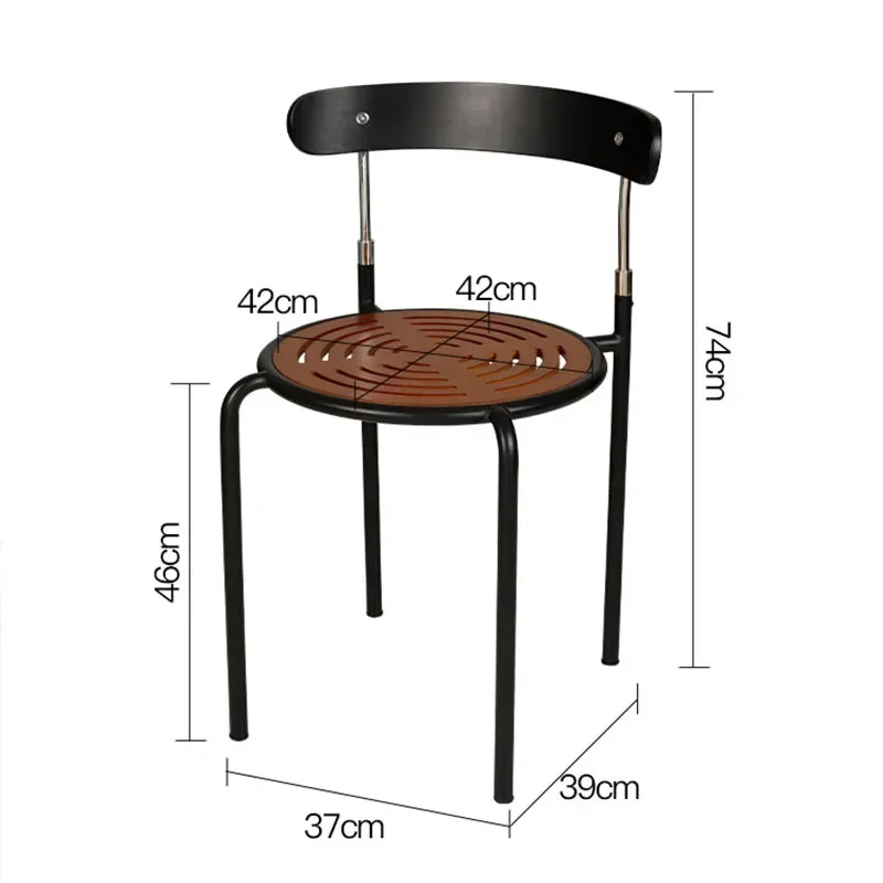 

Nordic simple home office chair light luxury living room cafe dining chair small apartment leisure solid wood