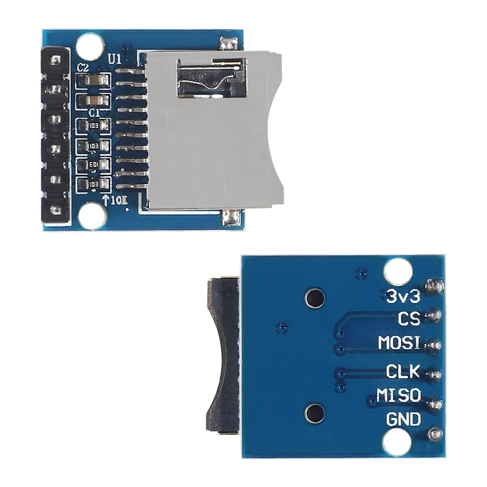 Módulo de lector de adaptador de tarjeta TF Micro SD SDHC con interfaz SPI, Chip de conversión de nivel Compatible con Arduino Raspberry Pi, 10