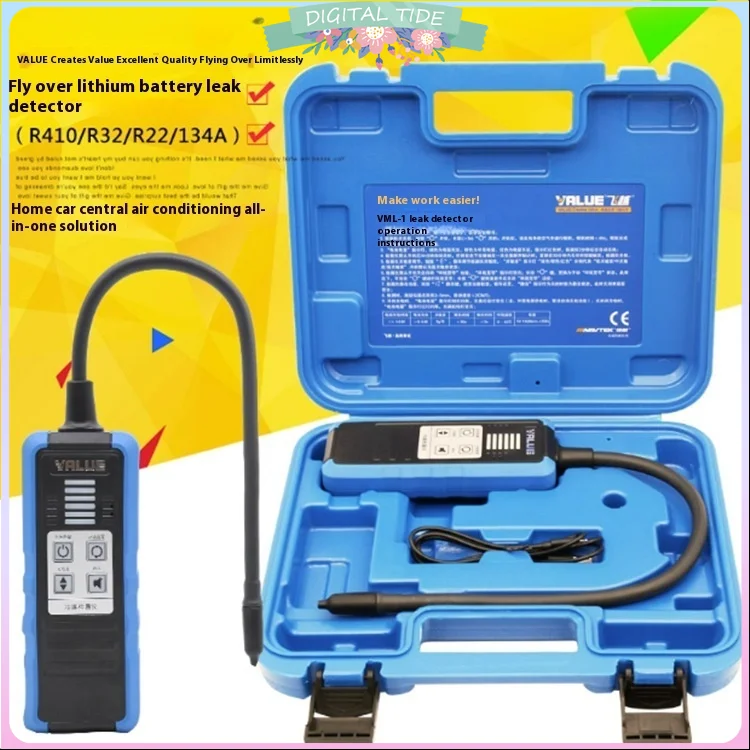Fly-by Leak Detector VML-1 Refrigerant R22/410a/R32 Snow Automobile Air Conditioning Refrigerant Halogen Leak Detection