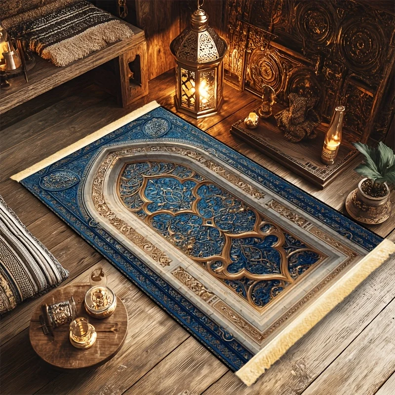 VIKAMAPilgrimage rug, Islamic prayer mat, prayer rug, worship rug, kneeling rug, portable and foldable home-use Muslim prayer ma