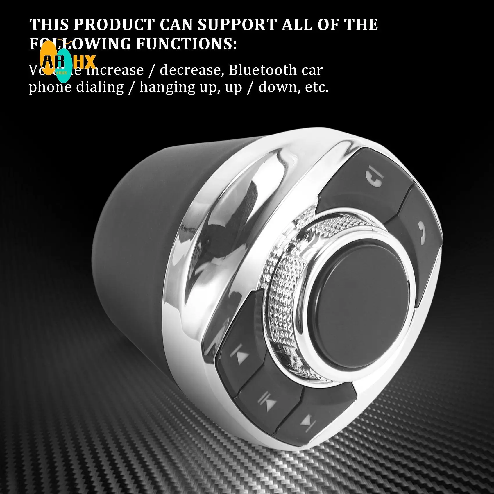 

ABHX-универсальная автомобильная беспроводная кнопка управления рулевым колесом со светодиодной подсветкой, 8 клавишными функциями для автомобиля Android Navi Player Auto