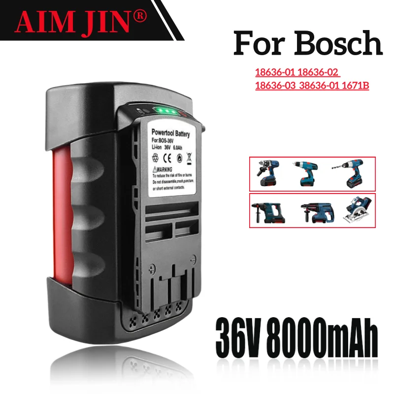 For Bosch 36V battery 8000mAh BAT4030 BAT4040 BAT4050 BTA4060 Li-Ion Battery