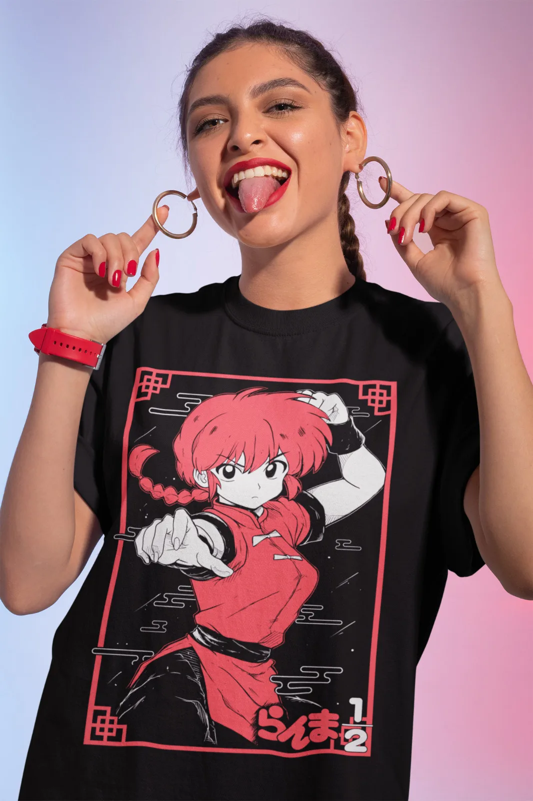 Shampoo Rumiko T-shirt Takahashi Ranma 1/2 Girl Kawaii Funny Girl Shirt All Size