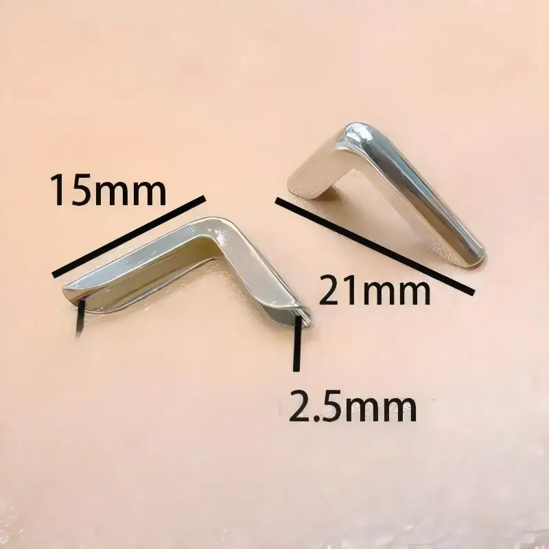 40PCs Metal Book Corner Scrapbooking Album Menu Folder Corner Protectors Book Decoration Silver Tone 14.5x14.5x2mm cp1615