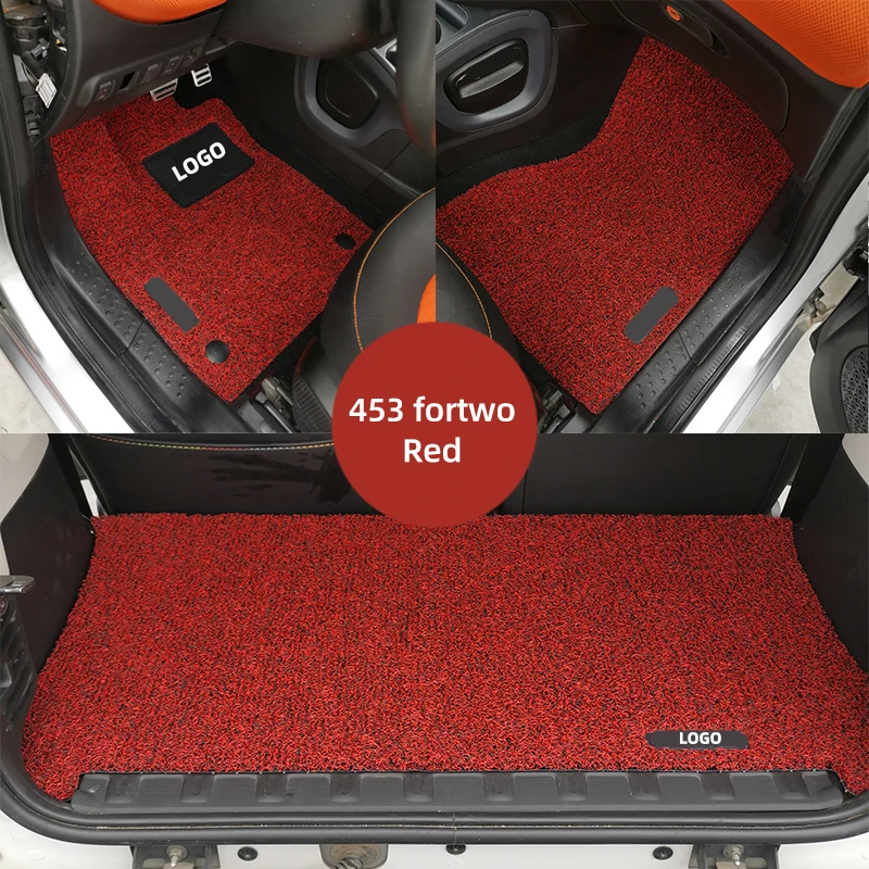 Car Styling Modified Accessories Decoration Floor Mats Wire Mat Interior Trim Protection Foot Cushion For  Smart fortwo 451 453