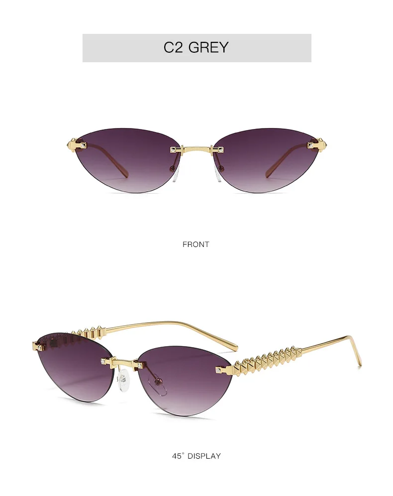 Vintage-Sonnenbrillen für Damen und Herren, rechteckige Sonnenbrillen, ovale Brillen für Damen und Herren, Cat-Eye-Brillen – Detail 6