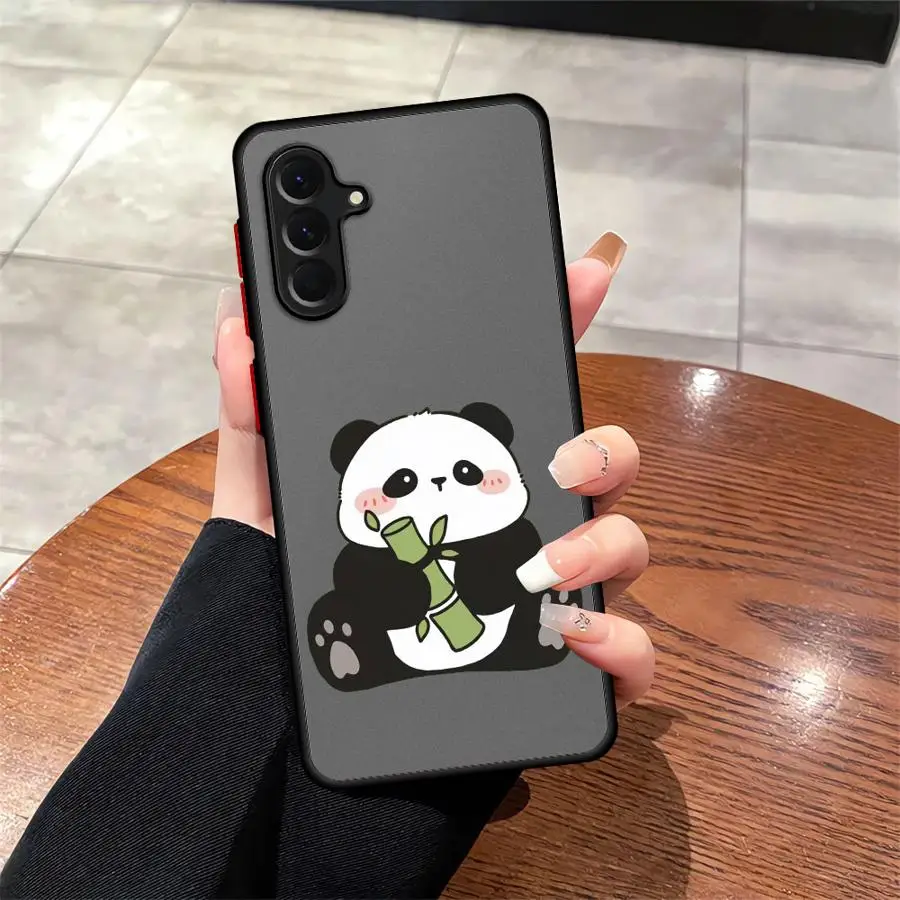 حافظة لهاتف سامسونج جالاكسي A72 A22 A36 A21 A23 A31 A56 A25 A26 A32 A73 A52 A71 لطيف الكرتون الباندا #6