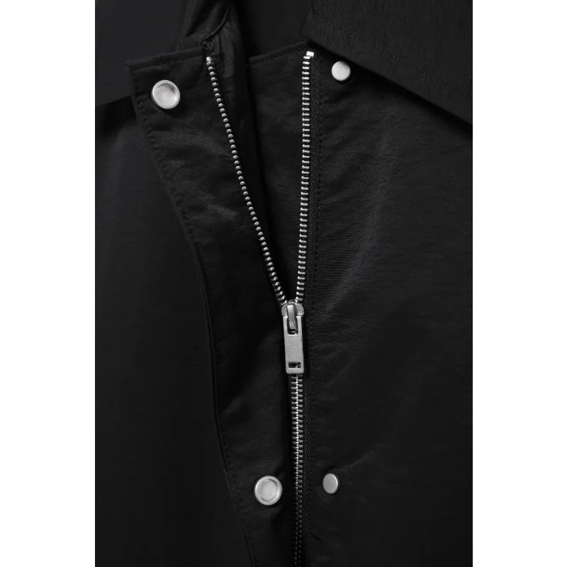 HXAO Damen Trenchcoat Schwarz Lange Jacke Frauen Windschutz Herbst Outdoor Demi-saison Windjacke Koreanische Pendeln Oversize Mäntel