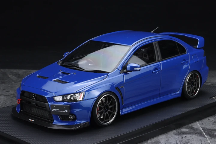 1:18จุดระเบิดสำหรับแลนเซอร์วิวัฒนาการ EVO X CZ4A TE37 jdm รุ่นลิมิเต็ดอิดิชั่นโลหะเรซินรูปประดับของเล่นของขวัญวันเกิด