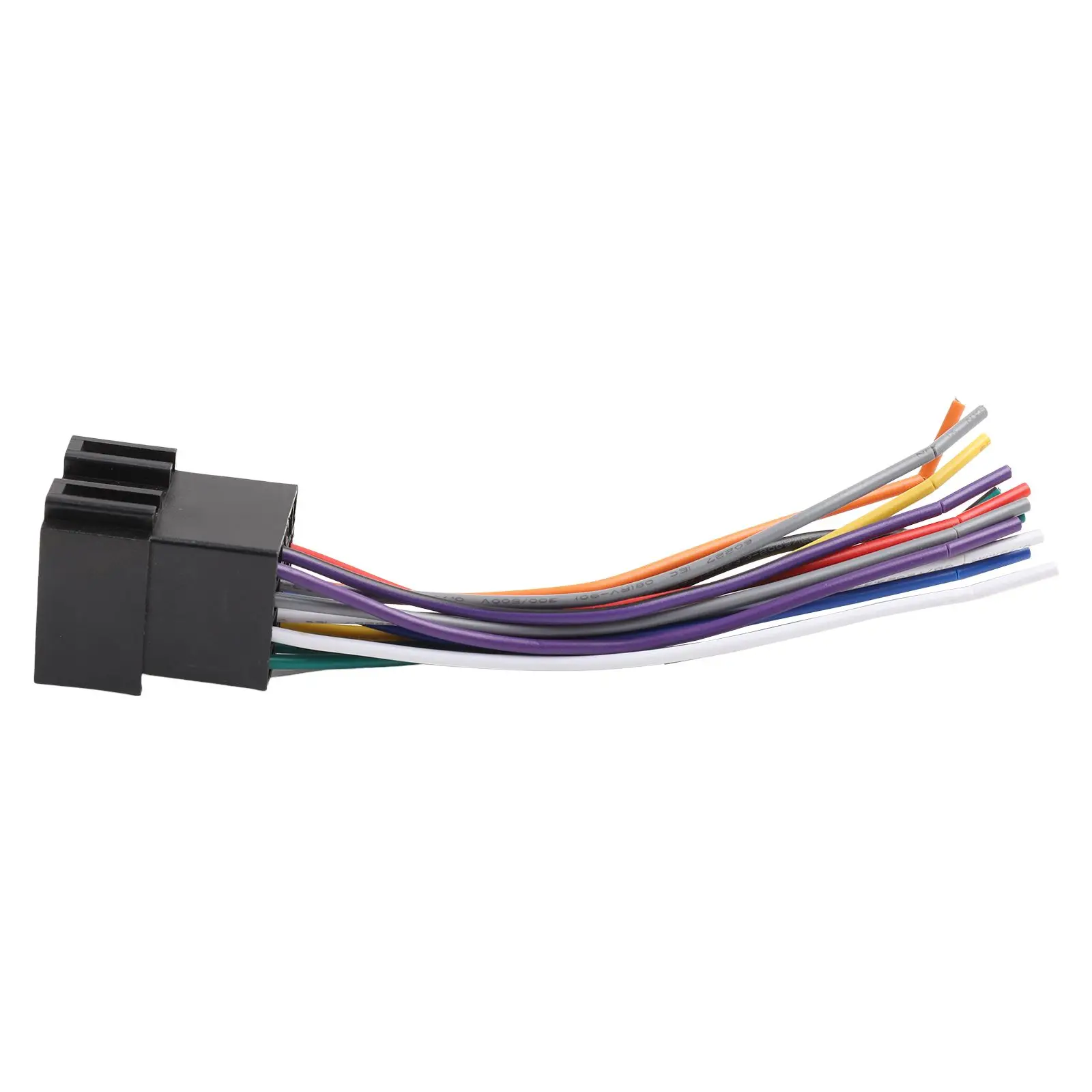 16 Pin Connector Car Radio Adapter Reliable Performance Wear Resistant Material ABS Construction 16 Pin Car Audio Installation
