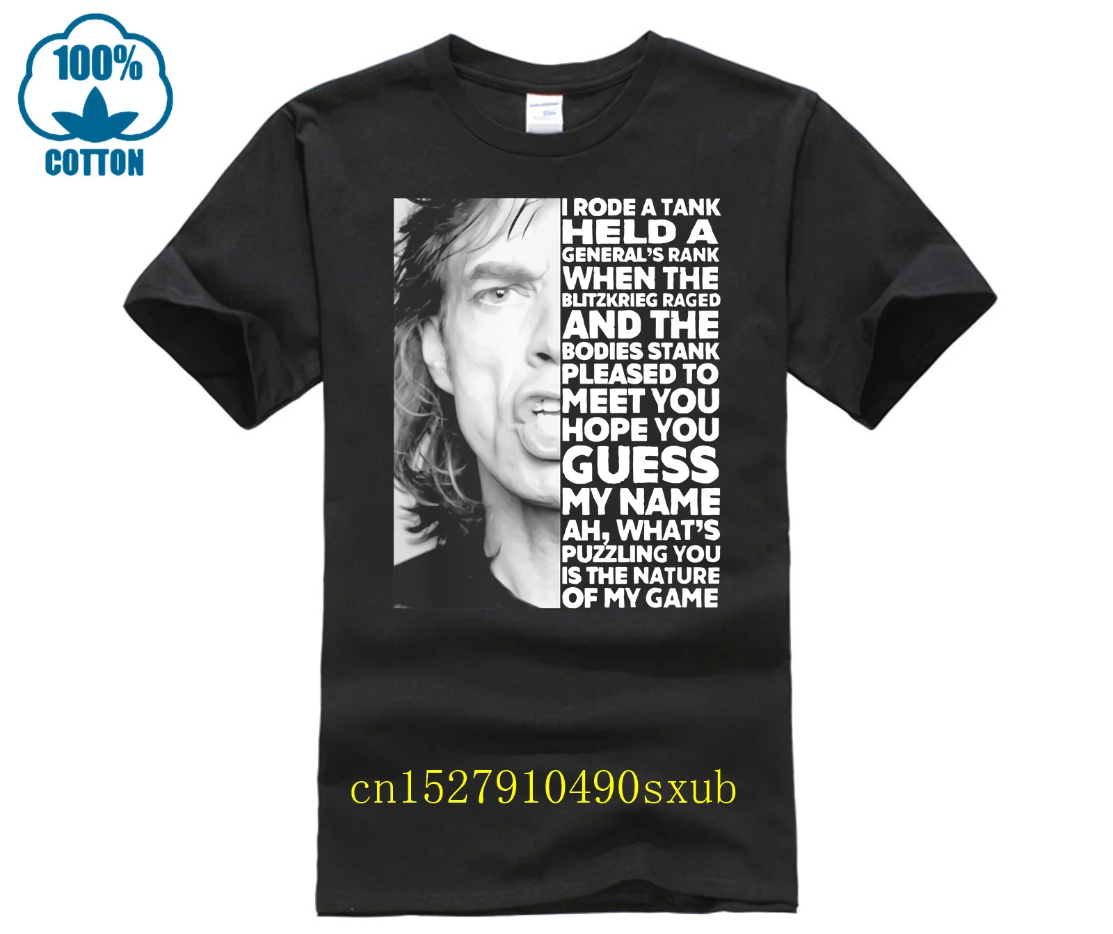 Hot man t-shirt Mick Jagger I rode a tank held a general's rank shirt woman shirt