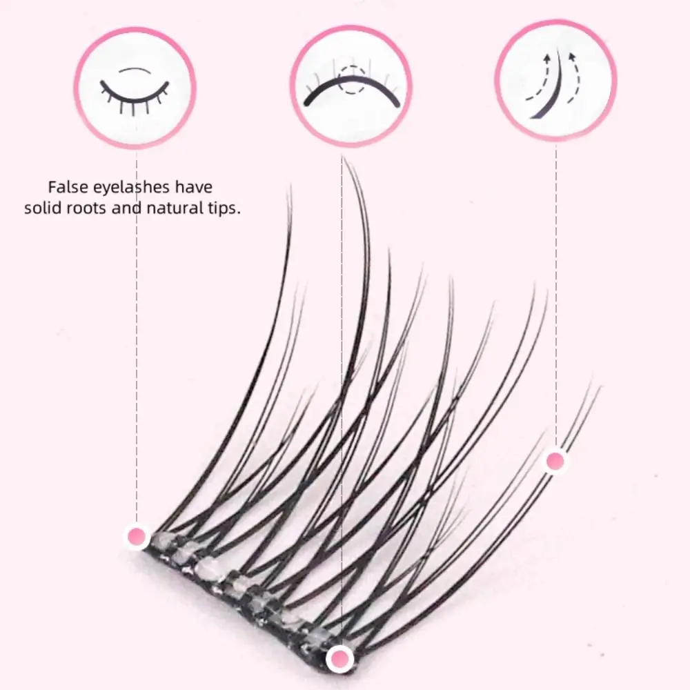 ขนตาปลอมแบบม้วนติดเอง นุ่ม ไม่ต้องใช้กาว ติดง่าย สไตล์การ์ตูน ติดทนนาน ขนตาปลอมแบบกลุ่ม สำหรับงานปาร์ตี้