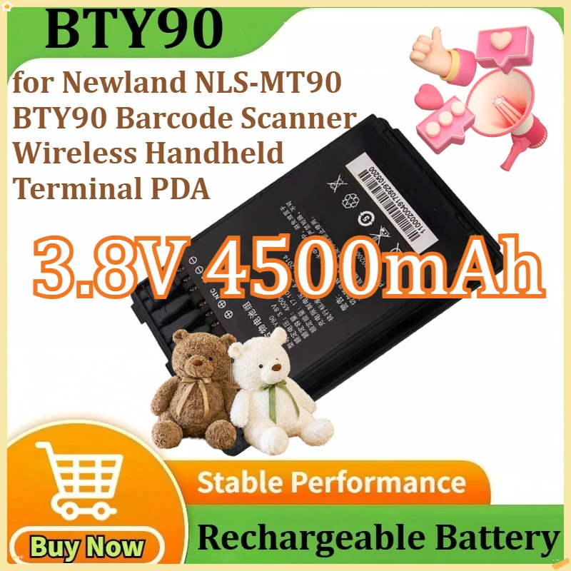 

Newly upgraded Battery for Newland NLS-MT90 BTY90 Barcode Scanner Wireless Handheld Terminal PDA Accumulator 3.8V 4500mAh