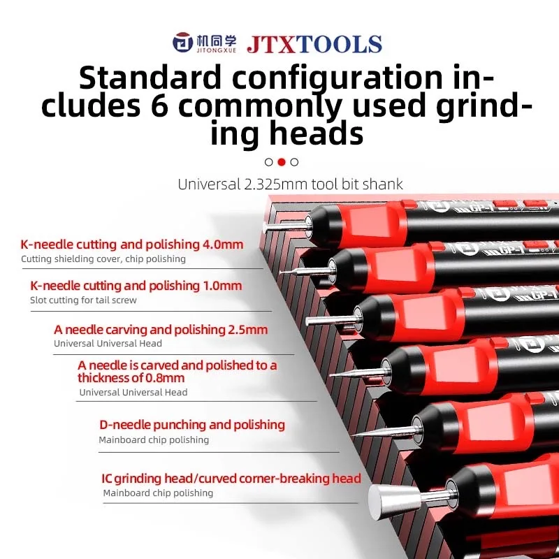 JTX GP-1 Torque Compensation Electric Grinding Pen Automatic Upshift Blade Head Insertion And Extraction Desige for Phone Repair