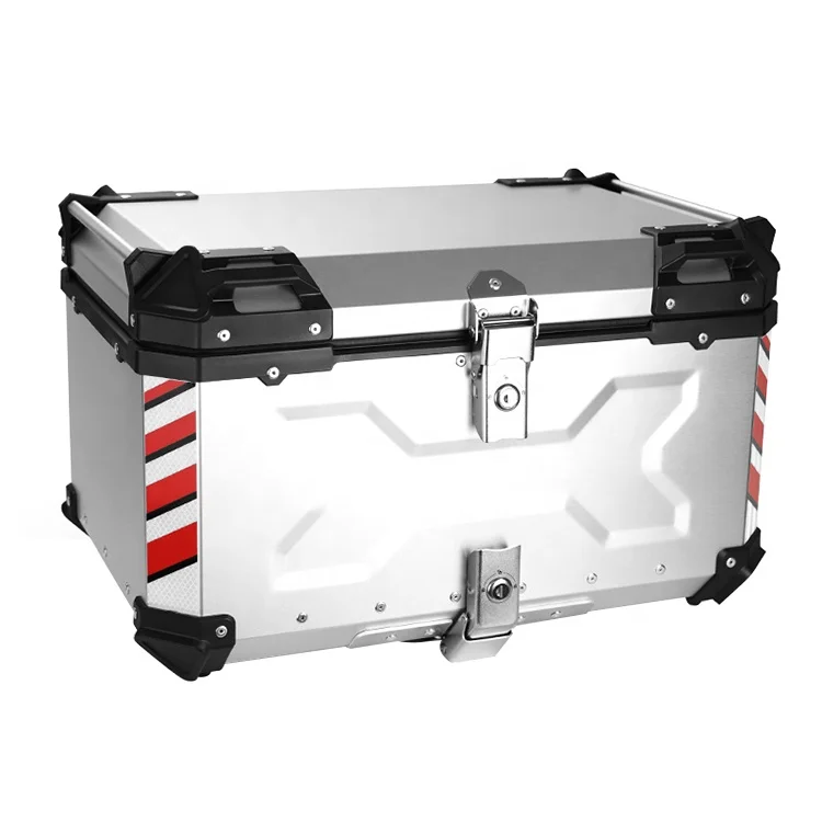 65L Silver X Design F2-MOTO Alu Alloy Motorcycle Delivery Box Trunk Motorcycle Box Top Case