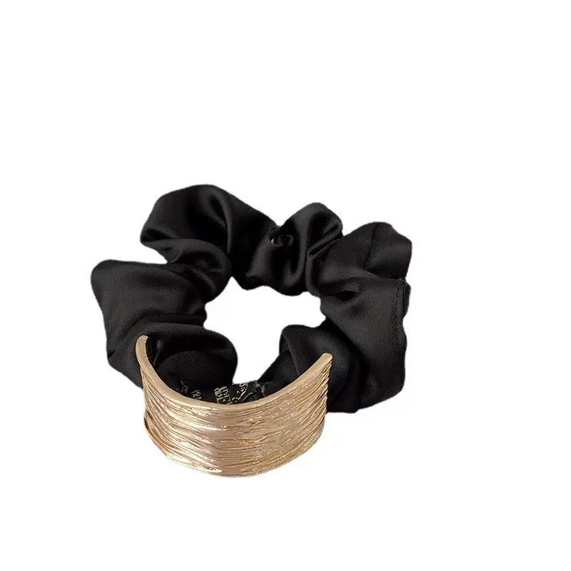 Metal Large Scrunchies Hair Ring Elegant Hairband Women\'s Colored Tie Hair Rope Headwear Versatile Headrope Hair Accessorie