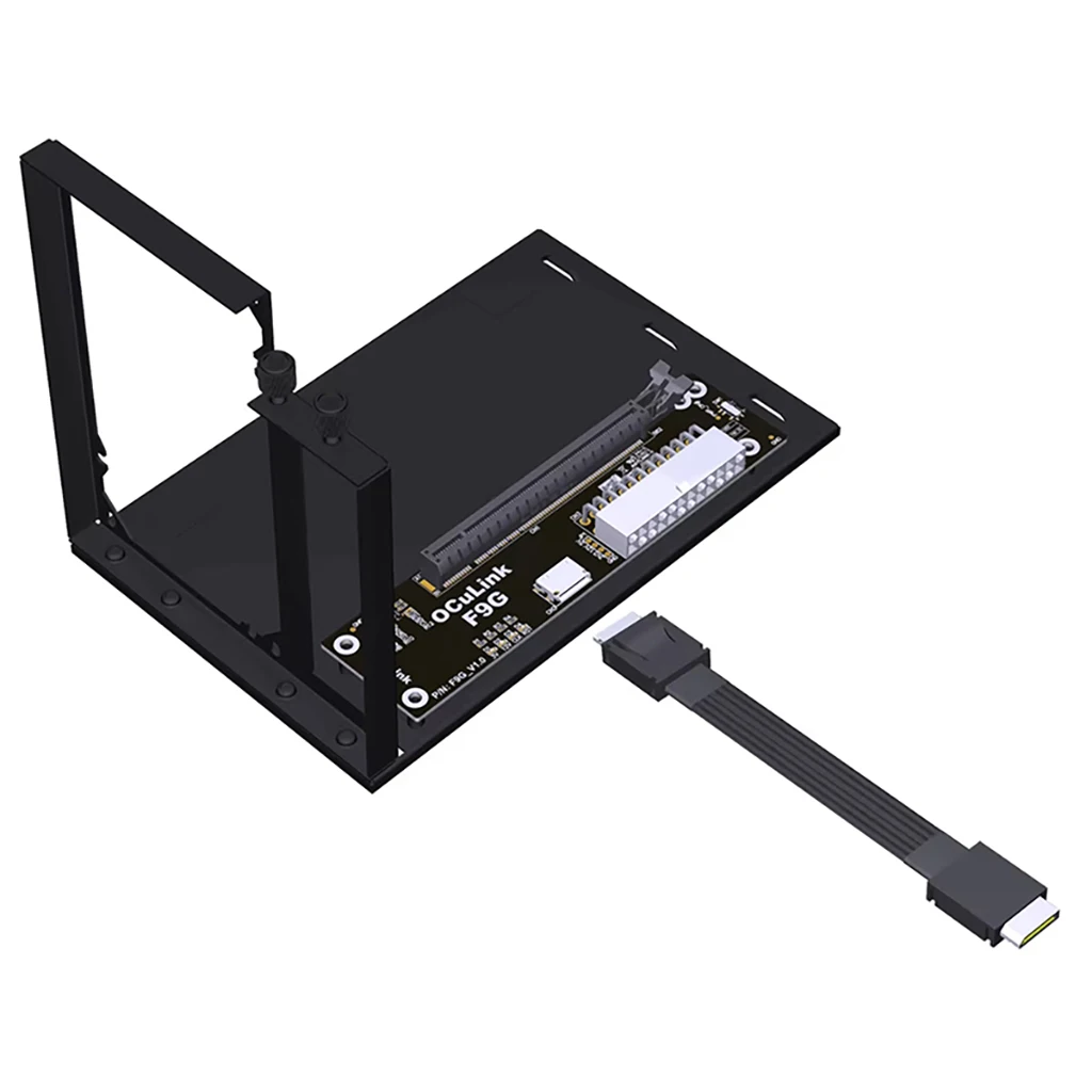 For Intel NUC STX ITX MotherboardF9G OCuLink External Graphics Card Docking Station ATX Open-Frame PCIe 4.0 x4 64Gbps GPU Dock