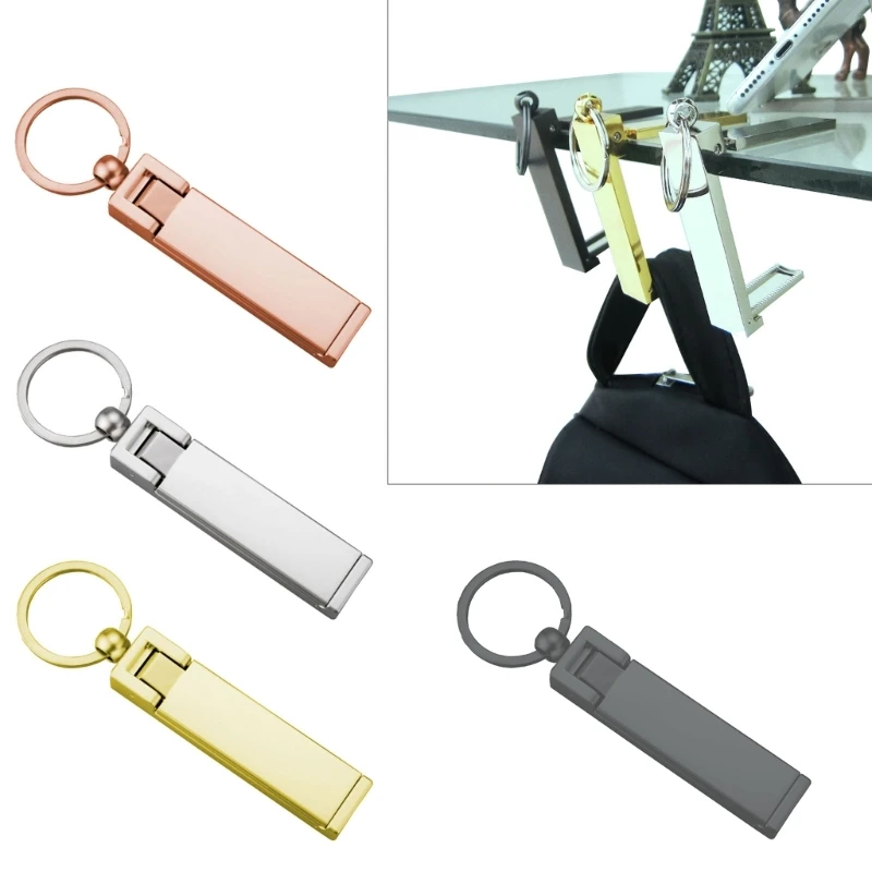 ZB Instant Bag Hanger Multifunctional Keychain Folding Decor Table Hook Phone Stand Purse Handbag Hook Holder Easy to Use