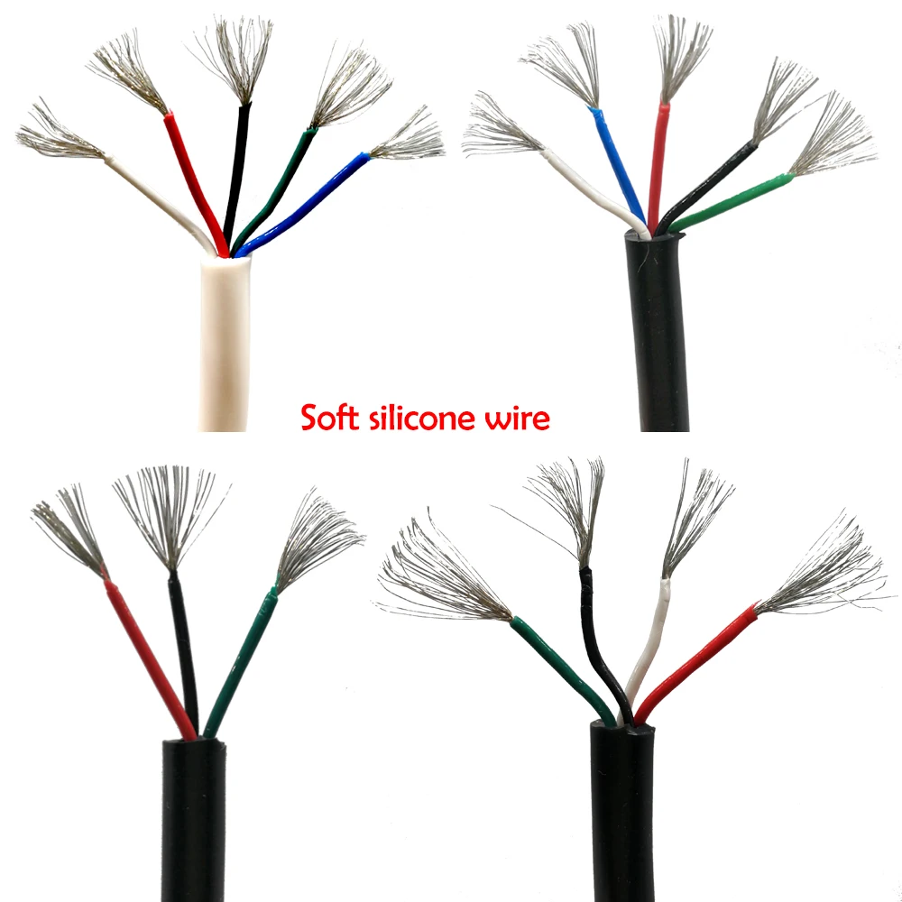 

QUICKO 3C/4C/5C core Soft Silicone Wire for T12 soldering iron DIY KITS Air conditioning cable connecting cable power cable