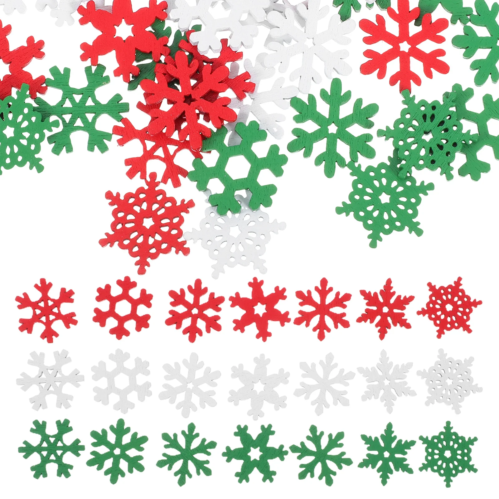 

50Pcs Wooden Snowflakes Unfinished Wood Cutouts 20mm Christmas Craft Supplies DIY Decorations Ornaments Snowflake Hanging