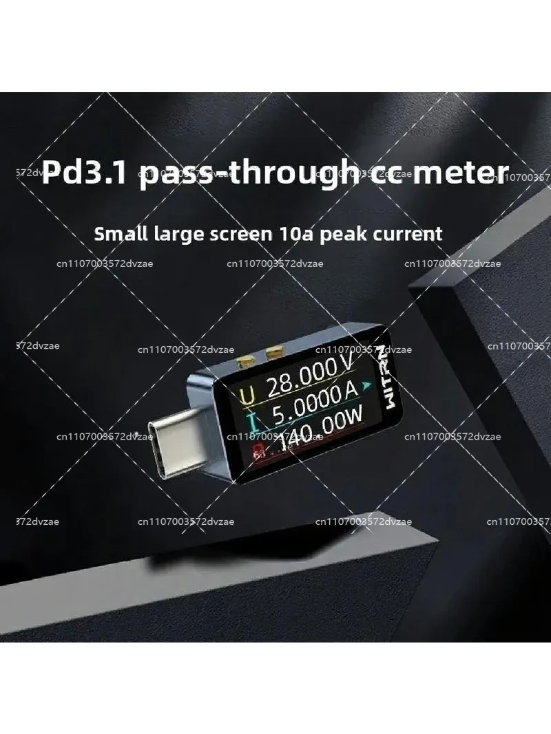 USB Tester PD3.1 Type-C Voltmeter Ammeter 28V Color Screen Digital Multimeter for Fast Chargers