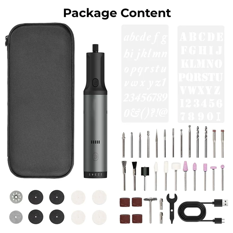 

AC23-Engraving Pen, 44 In 1 Craft Engraving Tool, Large Capacity Rechargeable Rotary Tool Engraving Pen For Engraving Crafts