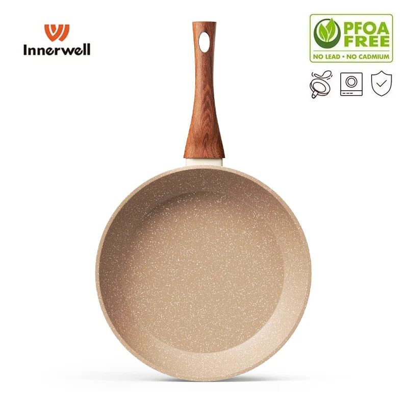 

Kitchen 20/24/28cm Frying Pan Nonstick Nontoxic Cookware Chicken Steak Fried Egg Skillets Gourmet Cook Pots Suitable All Stoves