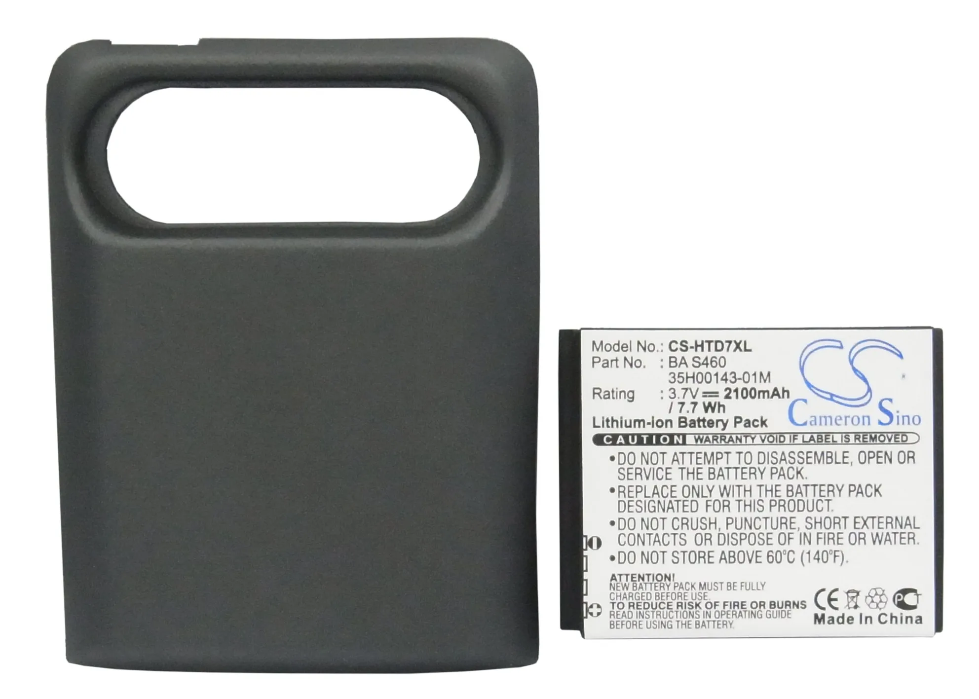 

Li-ion Mobile, SmartPhone Battery for HTC T-Mobile,3.7v,2100mAh,HD7,T9292,PD29110,BA S460,BD29100,35H00143-01M,35H00154-04M