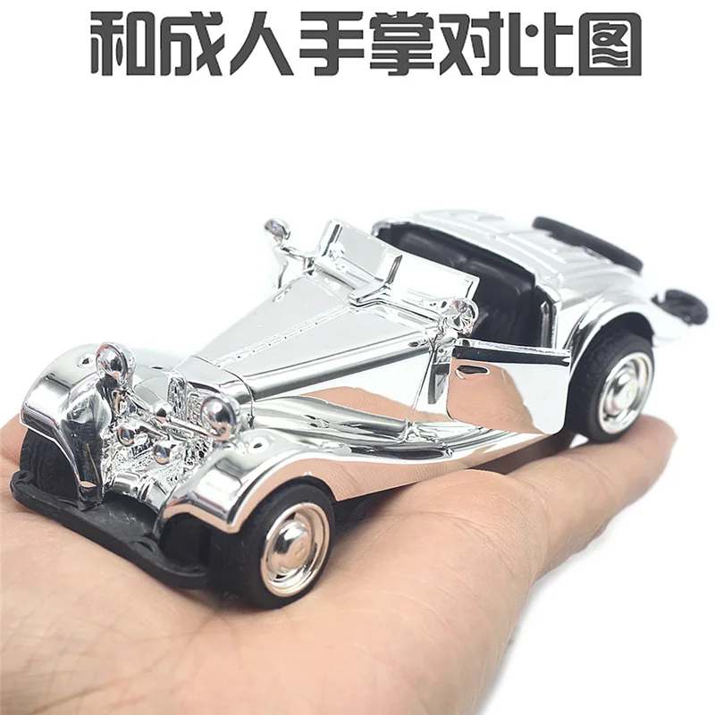 1:32 500KโลหะผสมคลาสสิกรถVINTAGEเงินชุบจําลองDiecastโลหะรุ่นรถเด็กของเล่นของขวัญ