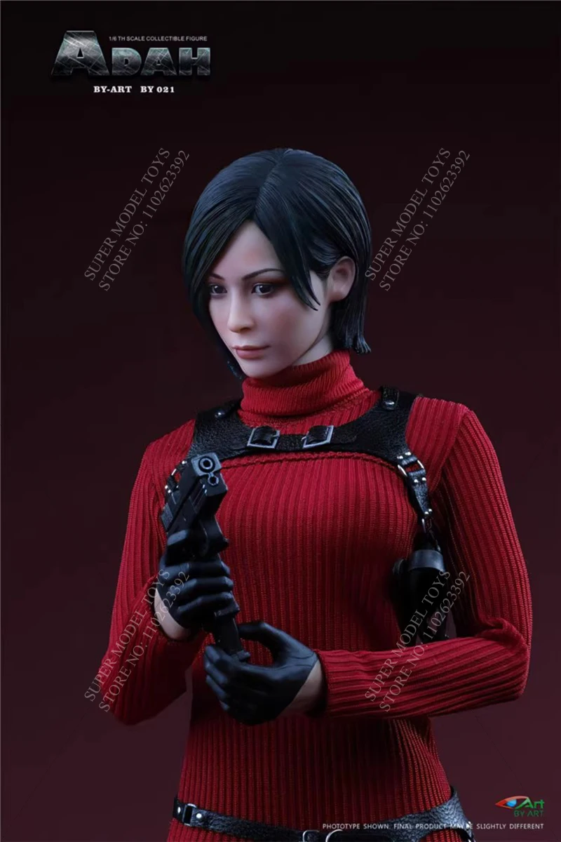 BY-ART BY-021 1/6 Schaal Vrouwen Soldaat Ada Wong Hoofd Carving Survival Game Mystery Spy Kleding Set Fit 12 ''Action Figure Pop