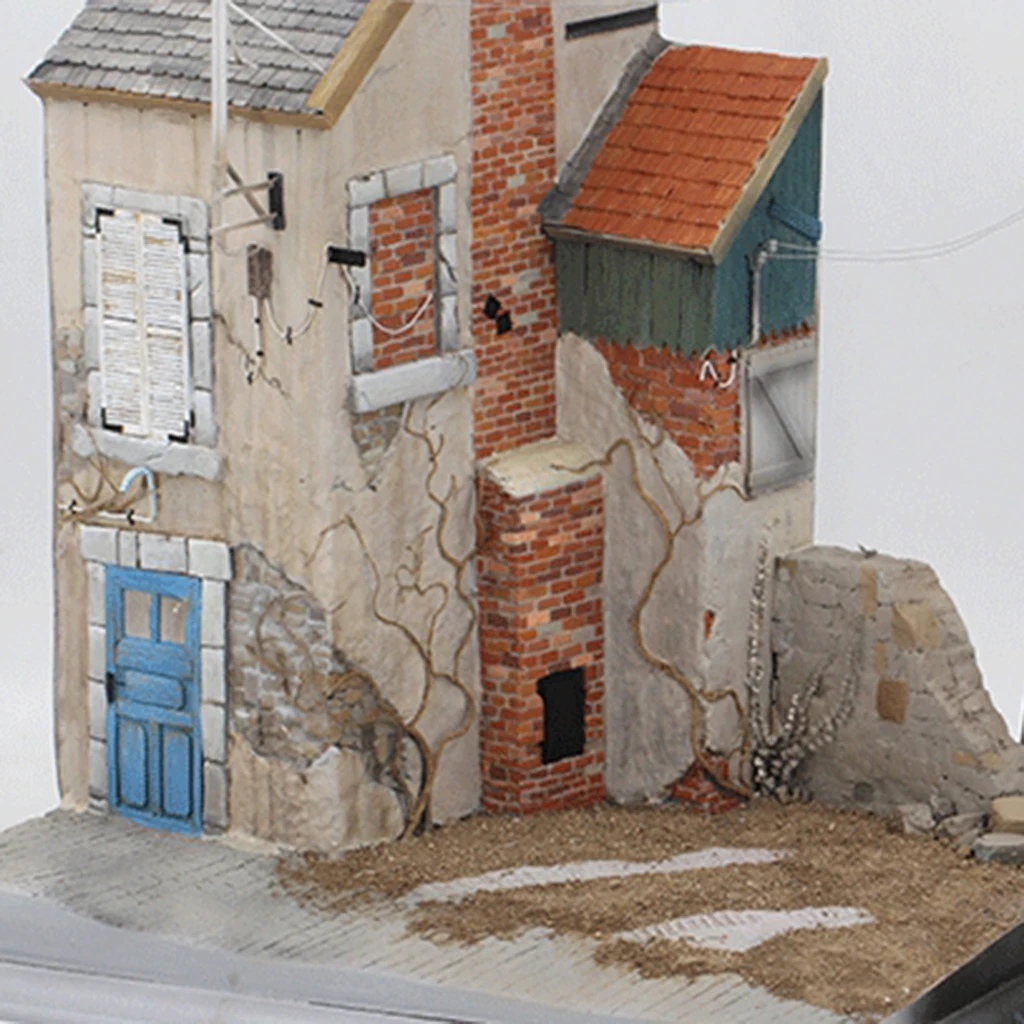 

1:35 Simulated Scene Ruins House Tank Plataform Model Table Wargame Scene DIY Parts