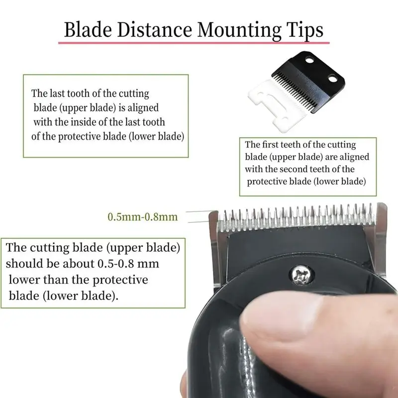 TAIGH-For Wahl 8148 8504 Professional Adjustable Clippers Blades Precision 2 Holes Adjustable Hair Clipper Parts Blade C